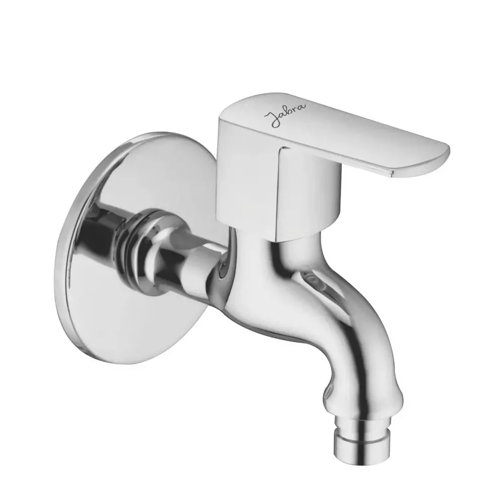 Jabra Washing Bib Cock Qbix Series Brass Chrome Finish Wall Mount Silver