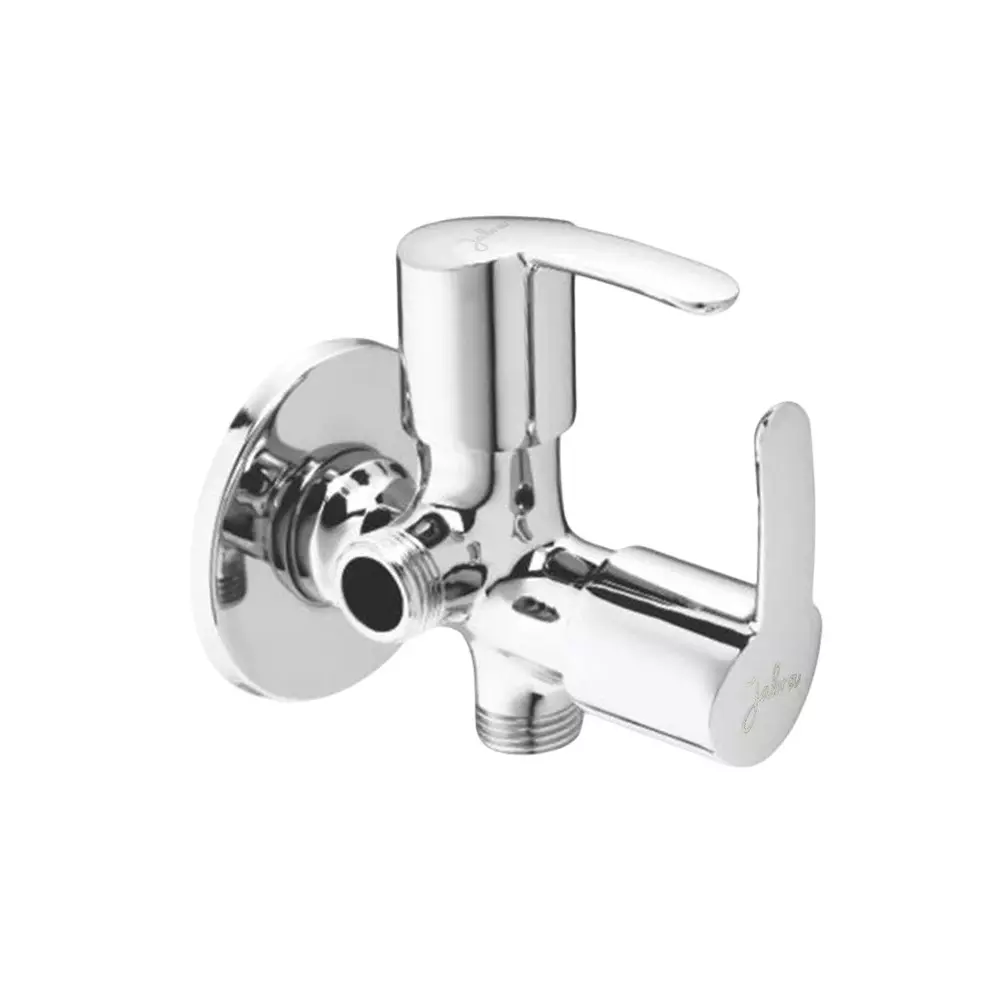 Jabra 2 in 1 Angle Cock Aqua Series Brass Chrome Finish Wall Mount Silver