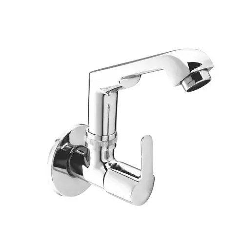 Jabra Sink Cock (H) Aqua Series Brass Chrome Finish Wall Mount Silver