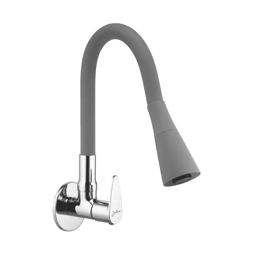 Jabra Dual Flow Sink Cock Vignet Series Brass Chrome Finish Wall Mount Grey
