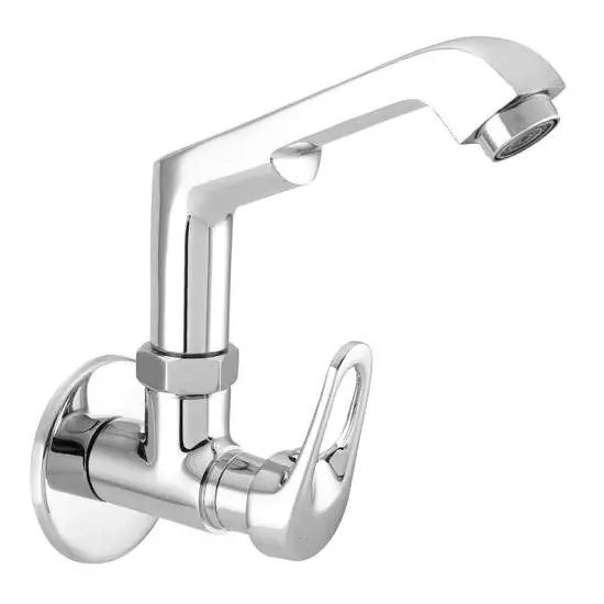 Jabra Sink Cock (H) Dezo Series Brass Chrome Finish Wall Mount Silver