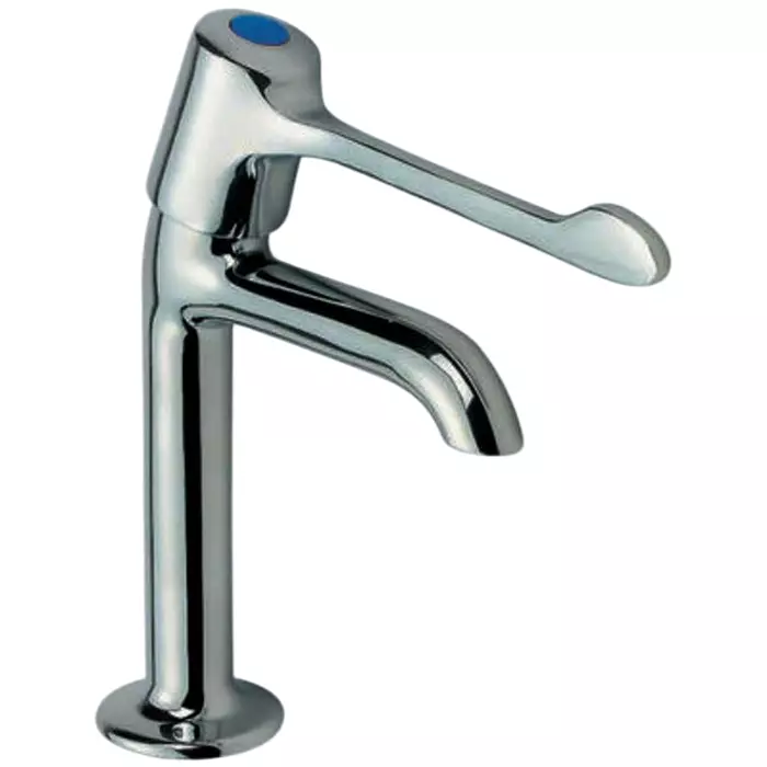 Pegler Yorkshire Chrome Plated Brass Quarter Turn Extended Lever Handle High Neck Hot Sink Tap 1/2in, 333021