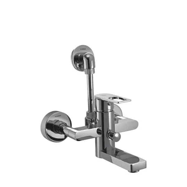 PLUMBER Archer Single Lever Wall Mixer with 'L' Shaped Tubular Bend Set for Overhead Shower, ACR-3101-LB
