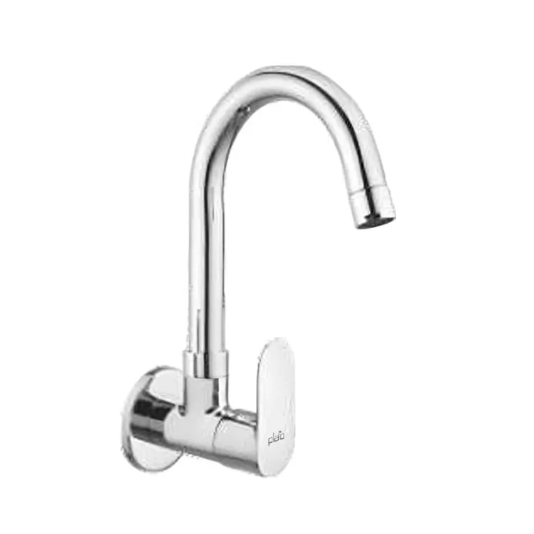 PLATO TRENDY Series Sink Cock with Extra Long Spout Silver, T-009 EL