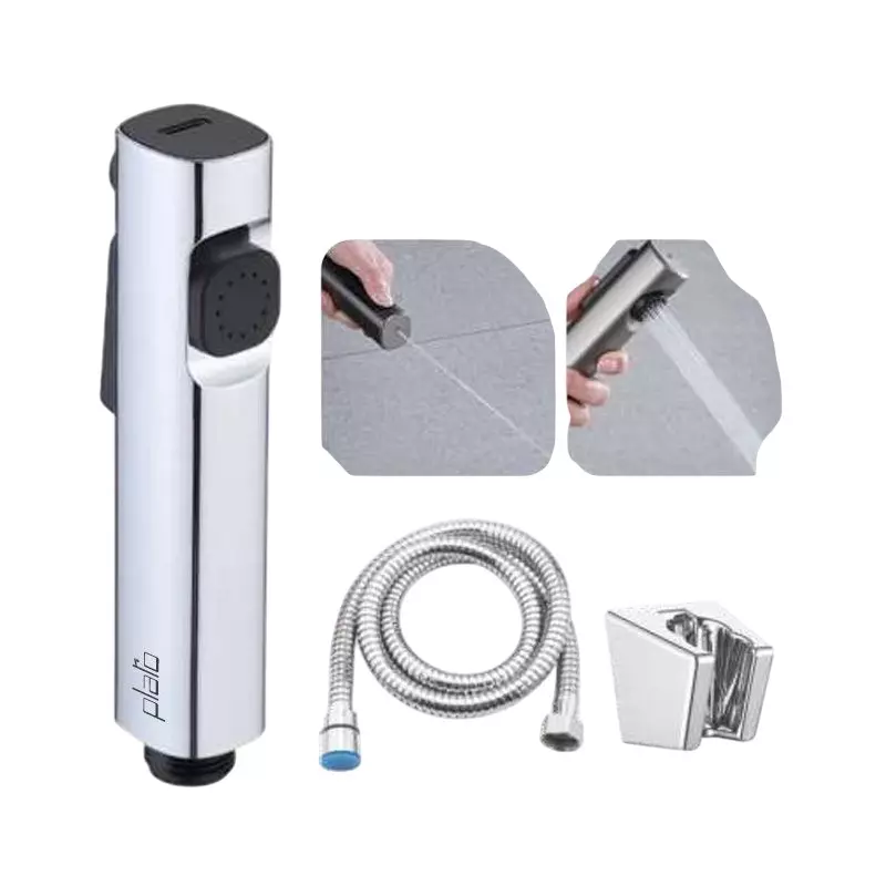 PLATO MARTIN (2 Flow Magic) Series Health Faucet Set with Wall Hook & 1 m SS 304 Tube, 7330