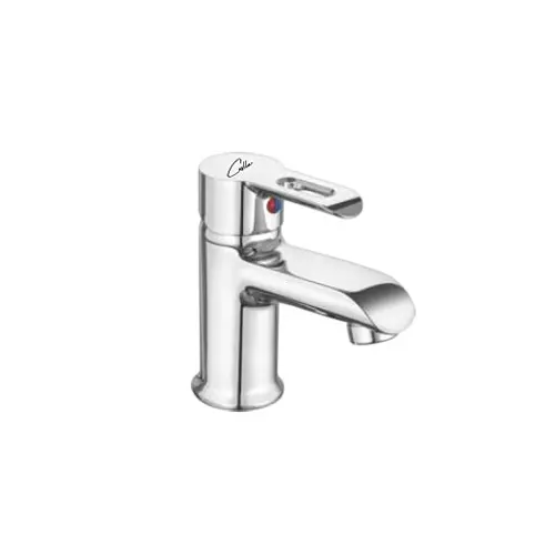 CASLLA Single Lever Basin Mixer Curve Series Brass Chrome Finish Silver, CRE-CHR-812301