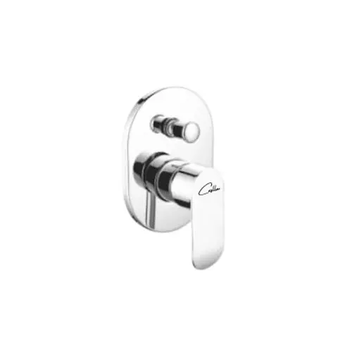 CASLLA Exposed Part Kit for 3 Inlet Divertor Curl Series Brass Chrome Finish Silver, CRL-CHR-832306