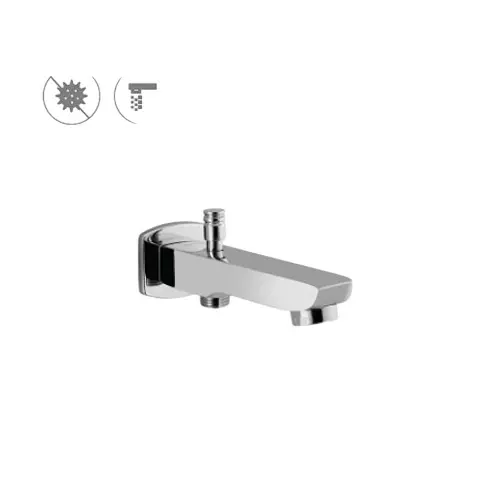 CASLLA Bath Tub Spout with Tipton Button Croma Series Brass Chrome Finish Silver, COA-CHR-872308
