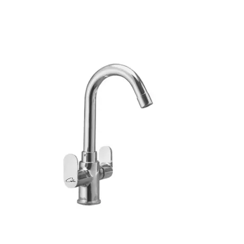 CASLLA Center Hole Basin Mixer Candy Series Brass Chrome Finish Silver, CNY-CHR-712309