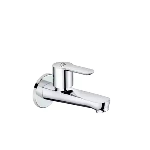 CASLLA Bib Cock with Wall Flange Clarx Series Brass Chrome Finish Silver, CLX-CHR-722317