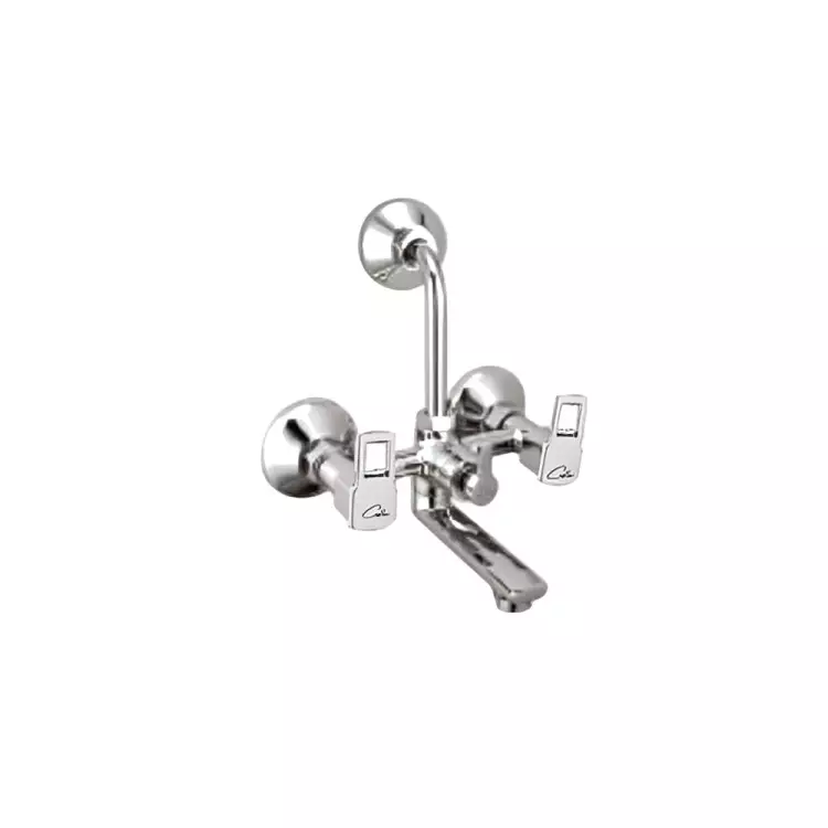 CASLLA Wall Mixer with Provision for Overhead Shower Cozi Series Brass Chrome Finish Silver, CZ-CHR-762313