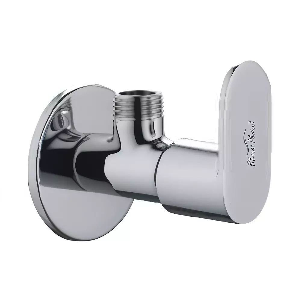 Bharat Photon Angle Valve Wall Mount Chrome Finish Silver Color Metal Body for Bathroom & Kitchen, BP-AVB-01