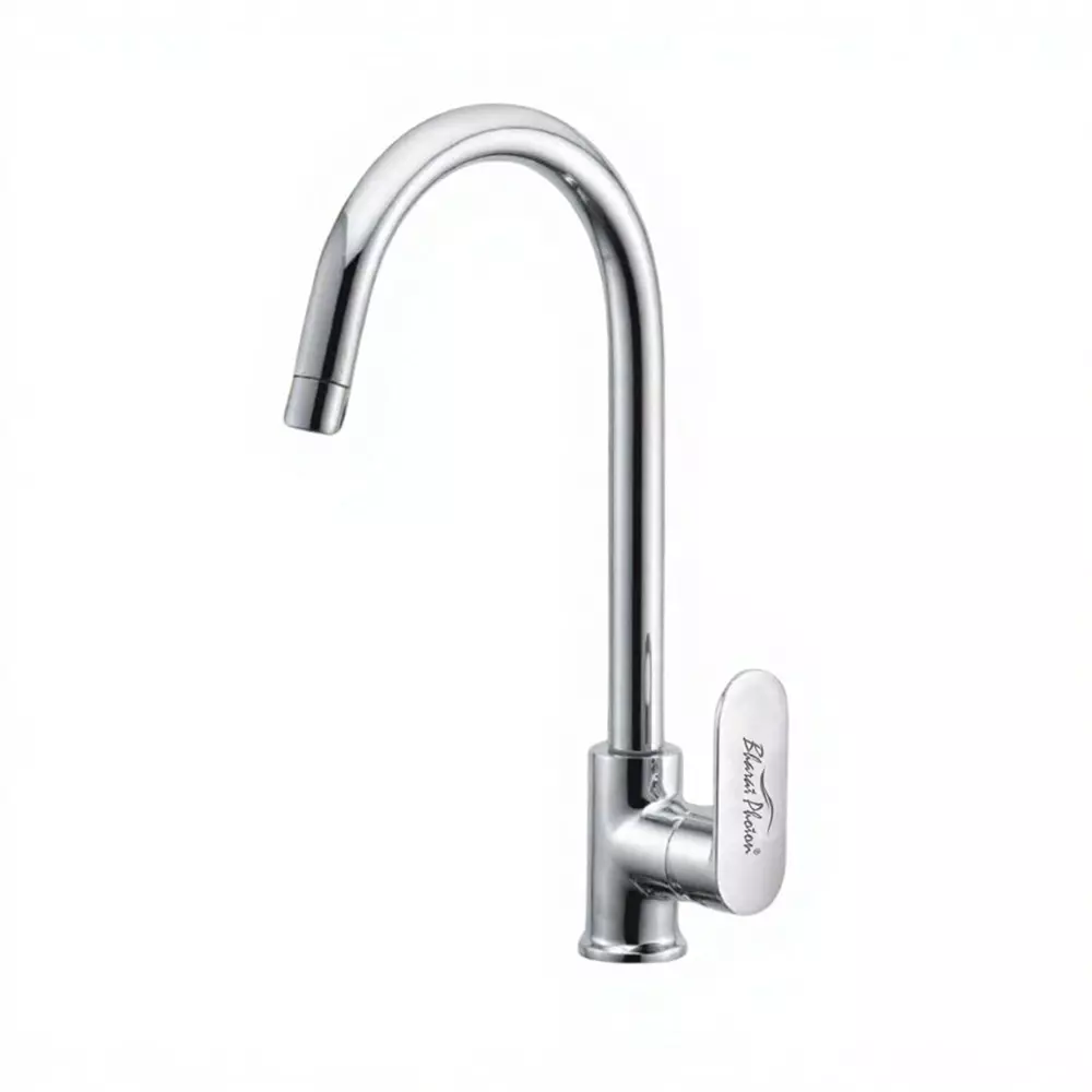 Bharat Photon Manual Tap Wall Mount Chrome Finish Silver Color Metal Body for Bathroom & Kitchen, BP-FSM-01