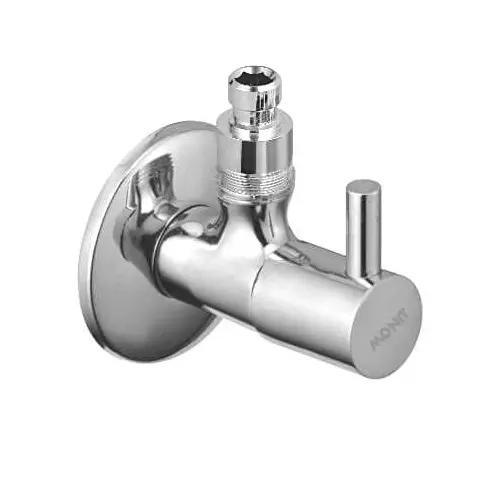 GENERIC Water Angle Valve 12.7 mm (1/2 inch) Size Alloy Steel For Both Hot & Cold Water, Bathroom Washbasin Kitchen Silver (Pack of 2)