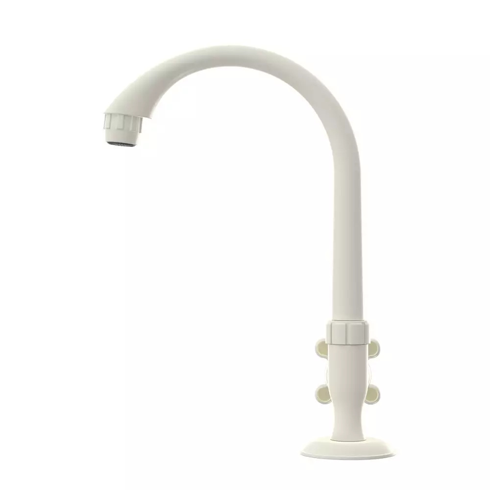 rn-rimjhim-collection-foam-flow-swan-neck-tap-with-flange-table-mounted-ptmt-ivory-12-inch-15-mm-size-for-kitchen-bathroom-use-rnrim05a10