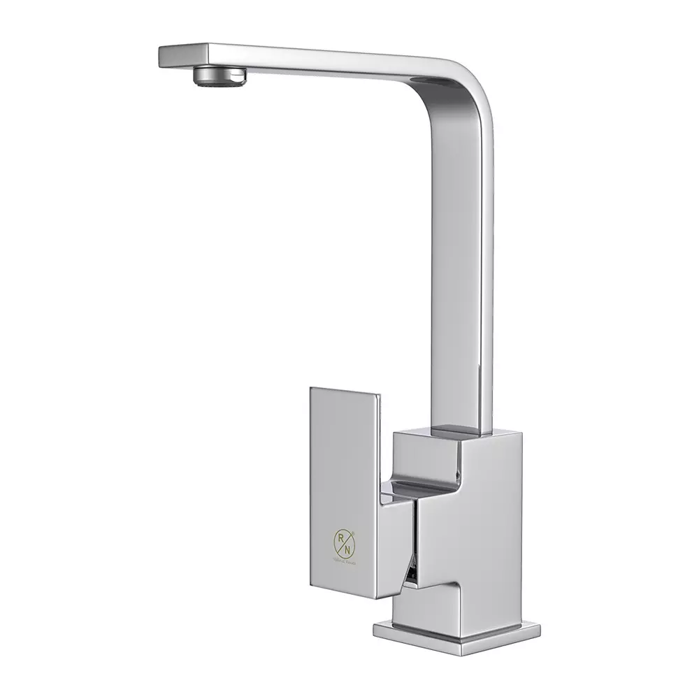 RN Crystal Single Lever Basin Mixer Tap Chrome Plated 1/2 Inch (15 mm) Size Brass for Bathroom & Toilets, RNSL082115