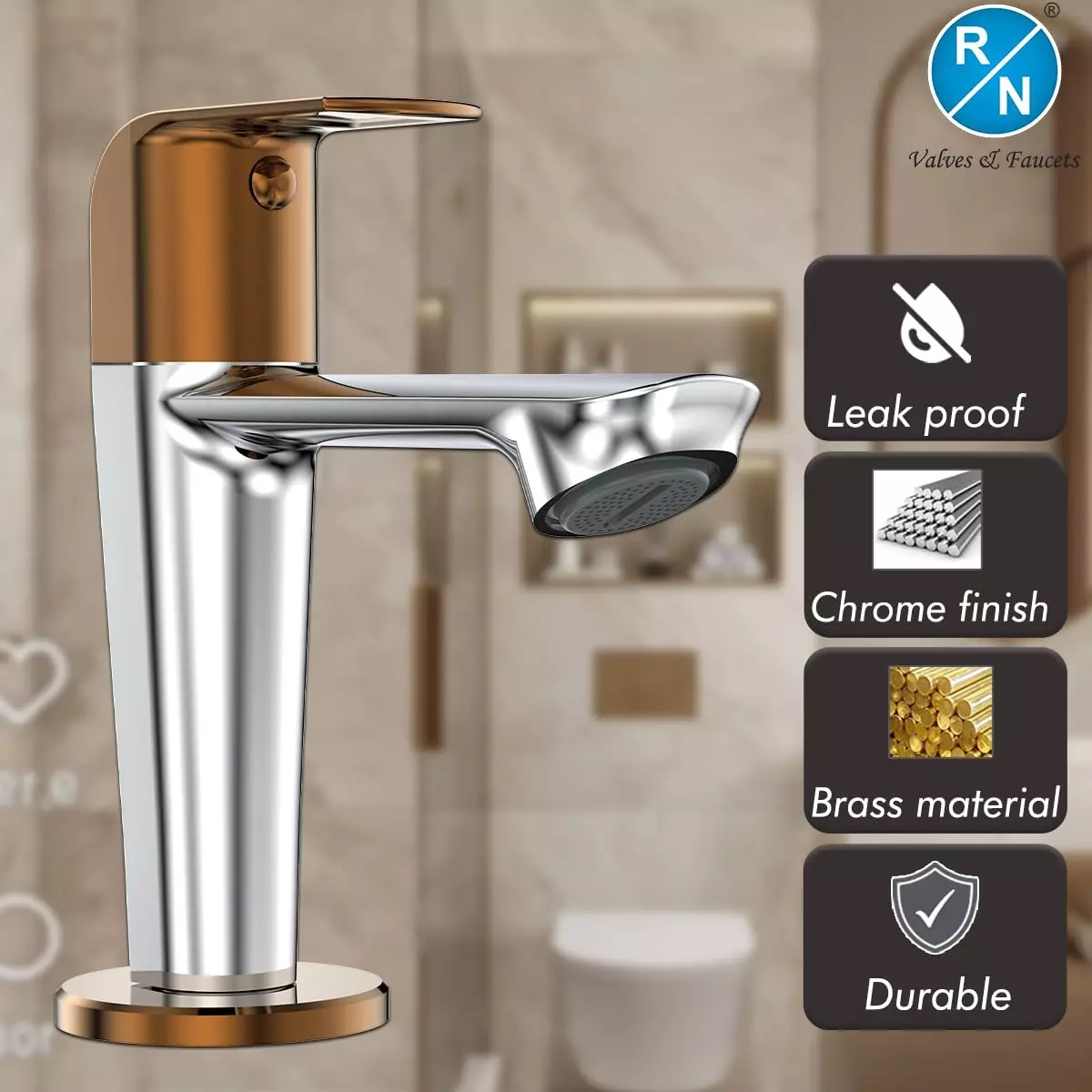 rn-solitaire-pro-rose-gold-chrome-dual-long-nose-premium-pillar-tap-with-flange-rose-gold-chrome-12-inch-15-mm-size-rnsop25g33