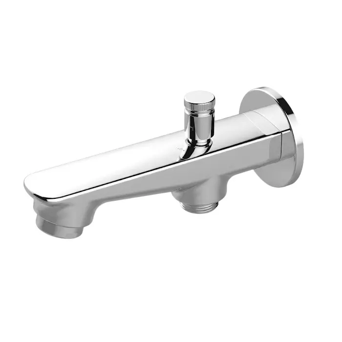 IVAS Elanza Bath Spout Tap with Tipton Wall Mounted Chrome Finish Silver for Bathroom & Toilets Use, IM12008832