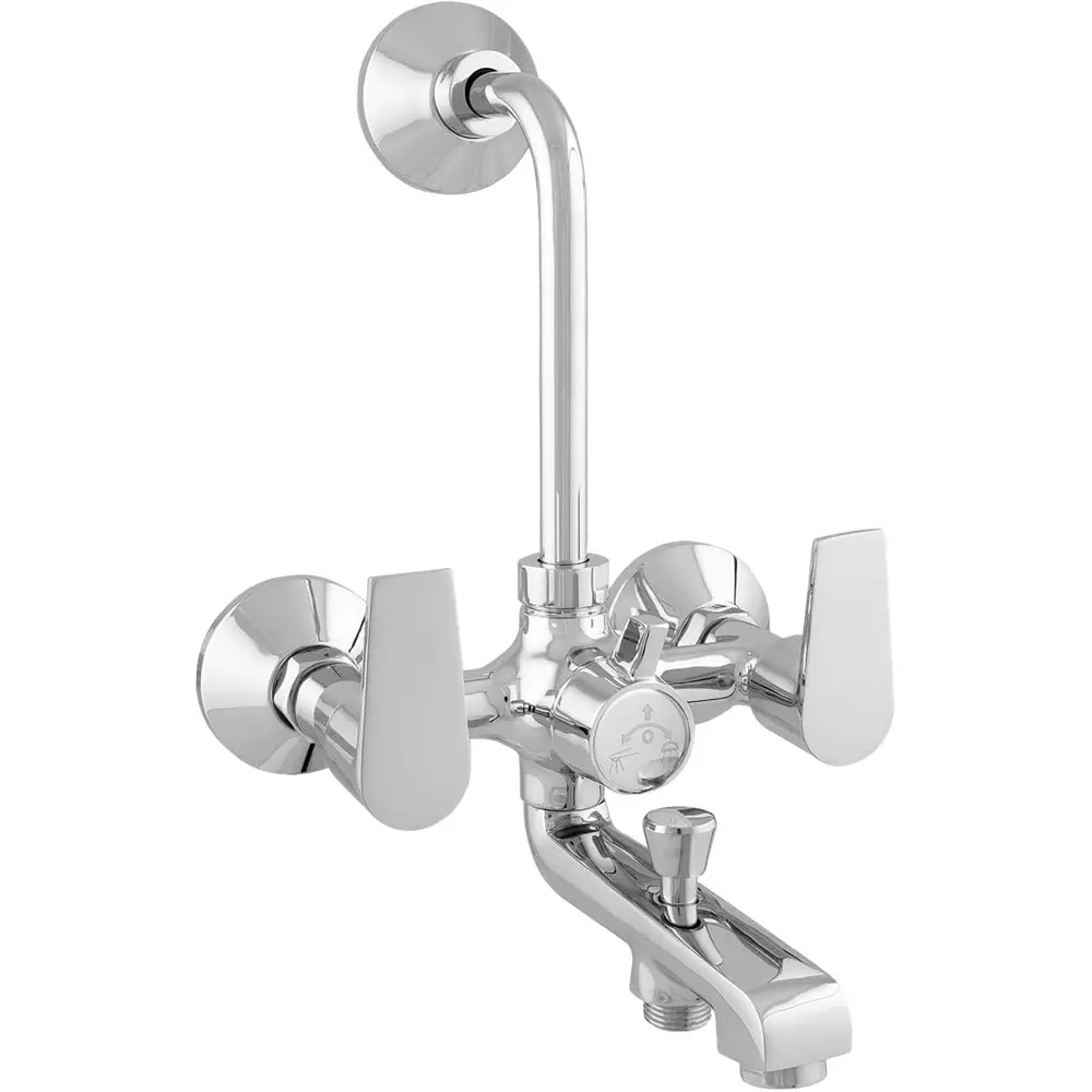 Parryware Praseo Wall Mixer 3-In-1 Stainless Steel Wall Mount Chrome Finish, T1317A1