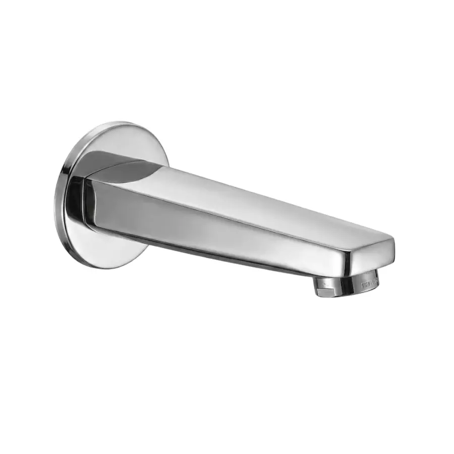 PLUMBER Ecoline Series Estel Range Wall Spout with Wall Flange, Chrome Finish and Wall Mounted, ETL-4105