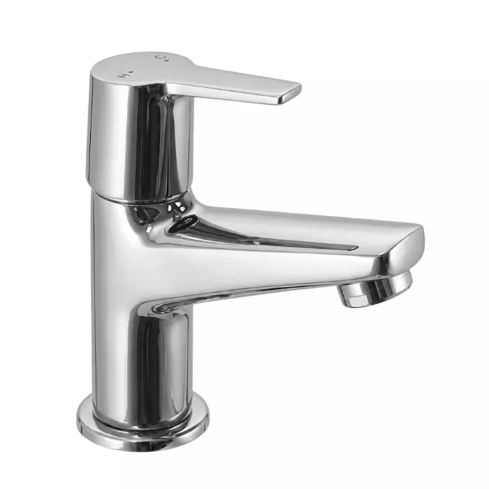PLUMBER Ecoline Series Evion Range Pillar Tap With Foam Flow, Chrome Finish and Deck Mounted, EVN-0101