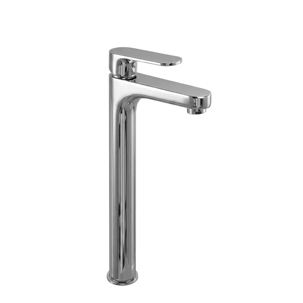 PLUMBER Ecoline Series Euphoria Range Single Lever Basin Mixer High Neck with 450 mm Long Flexible Connectors, Chrome Finish and Deck Mounted, EPA-3145