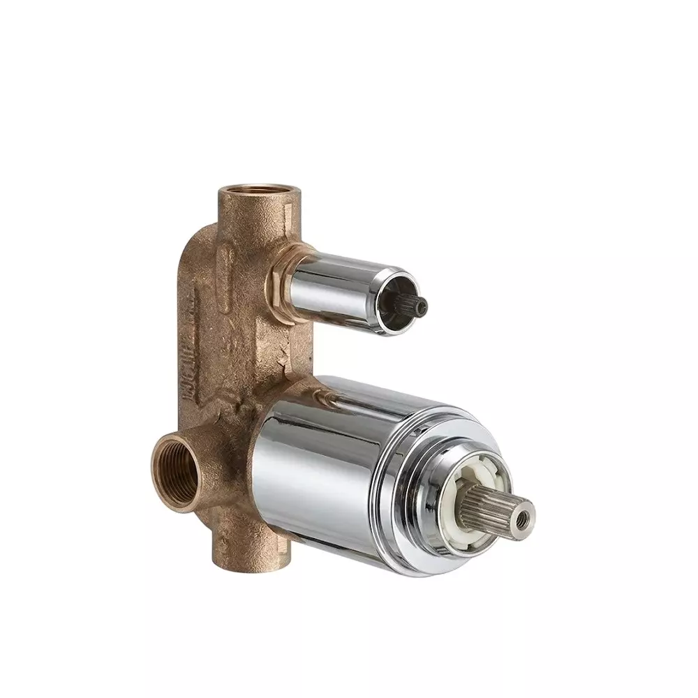 PLUMBER Ecoline Series Concealed Set for High Flow Single Lever Divertor with 45 mm Cartridge, Wall Mounted in Golden & Silver Color, EU-4045