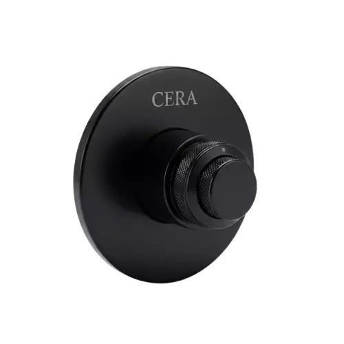 CERA Concealed Dual Flush Valve Push Type Round Shape 1.5 Inch (40 mm) Size Satin Black for Bathroom Use, F8010204SB
