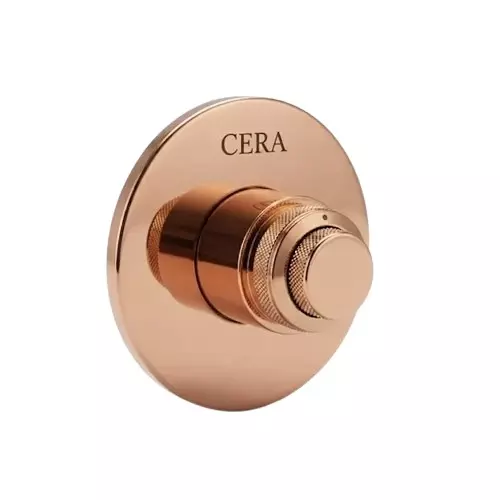 CERA Concealed Dual Flush Valve Push Type Round Shape 1.25 Inch (32 mm) Size Rose Gold for Bathroom Use, F8010206RG