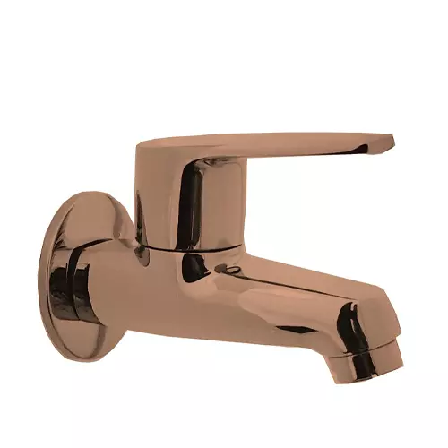 Aquieen Entice Rose Gold Brass Long Body Bib Cock with Wall Flange, AQN 324