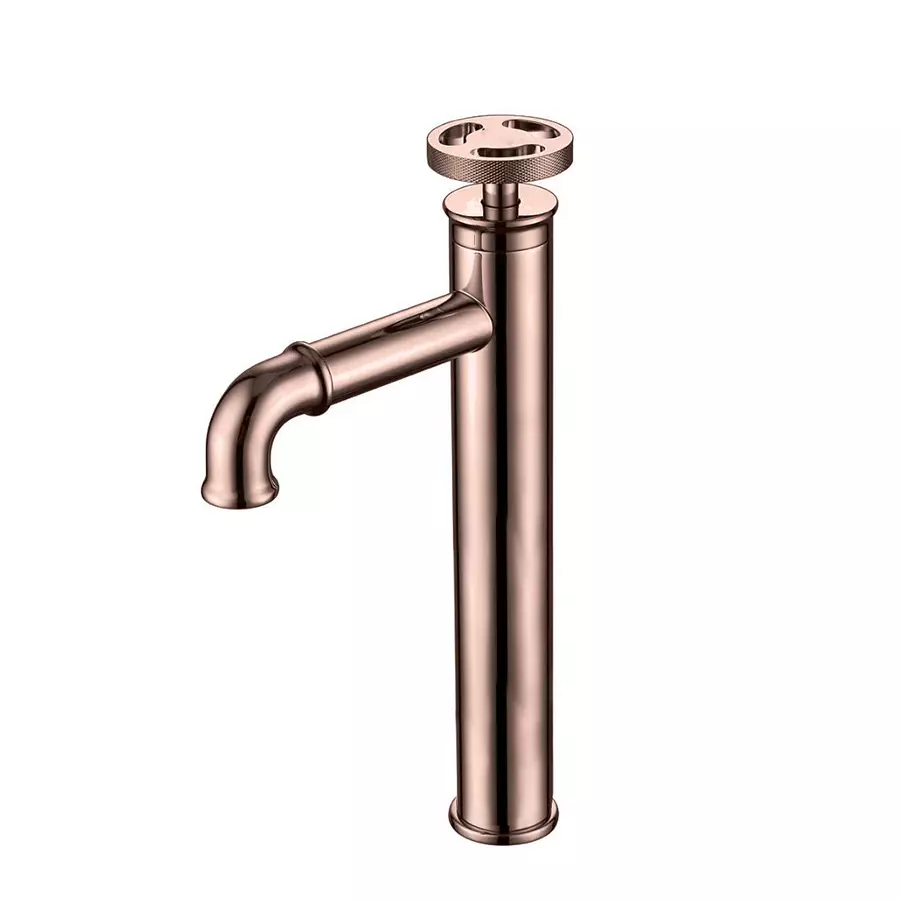 Buy Aquieen  Rose Gold Brass Basin Mixer Tap, AQN 418 from Industrybuying.com