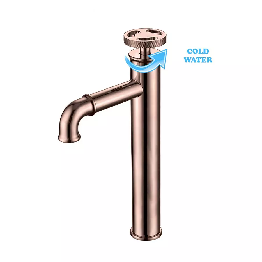 Aquieen  Rose Gold Brass Basin Mixer Tap, AQN 418