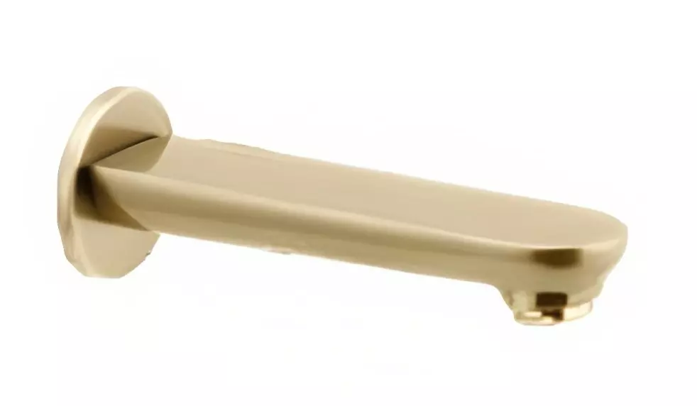 CERA Brooklyn Single Lever Wall Mount Bath Tub Spout with Wall Flange Antique Brass, F1018661BA