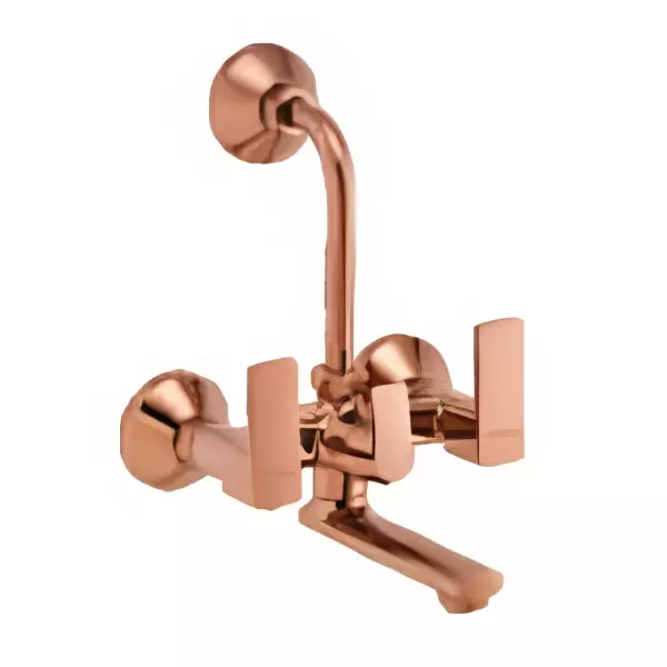 CERA Ruby Three Lever Wall Mount Wall Mixer Rose Gold for Overhead Shower, F1005401RG
