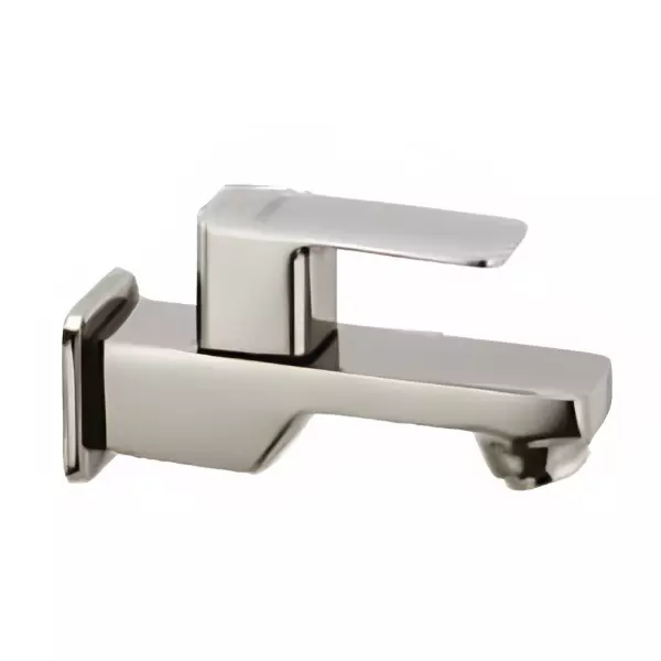 CERA Ruby Single Lever Wall Mount Bib Cock with Wall Flange and Aerator Graphite Grey, F1005151GG