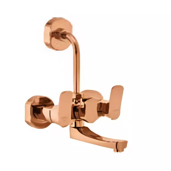 CERA Perla Three Lever Wall Mount Wall Mixer Rose Gold for Overhead Shower, F1012401RG