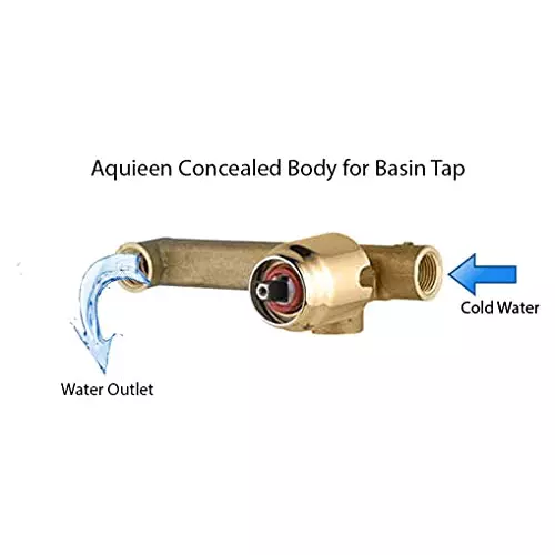 Aquieen Luxury Basin Tap Brass & Copper Chrome Finish Gold, AQN 919