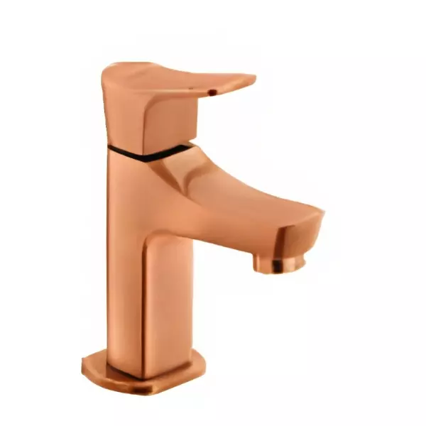 CERA Perla Single Lever Table Mount Pillar Cock with Aerator Antique Copper, F1012101AC