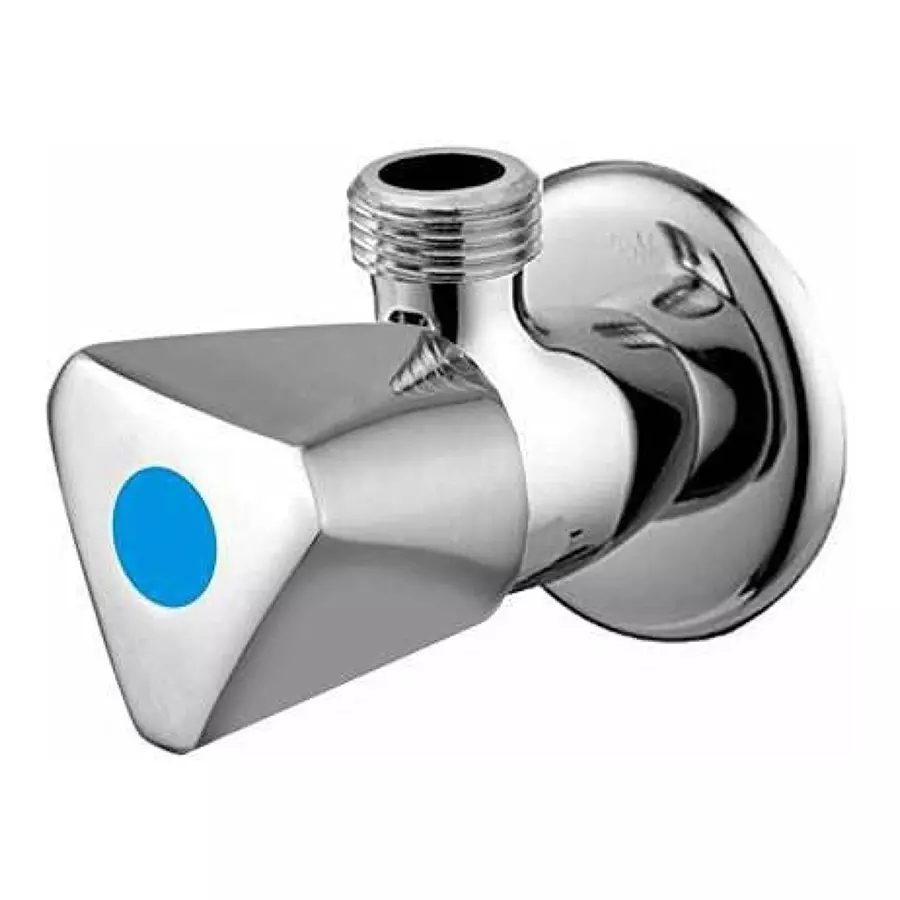 Fastgear Triangle Angle Valve Stainless Steel Chrome Finish Silver, FG2476 (Pack of 14)