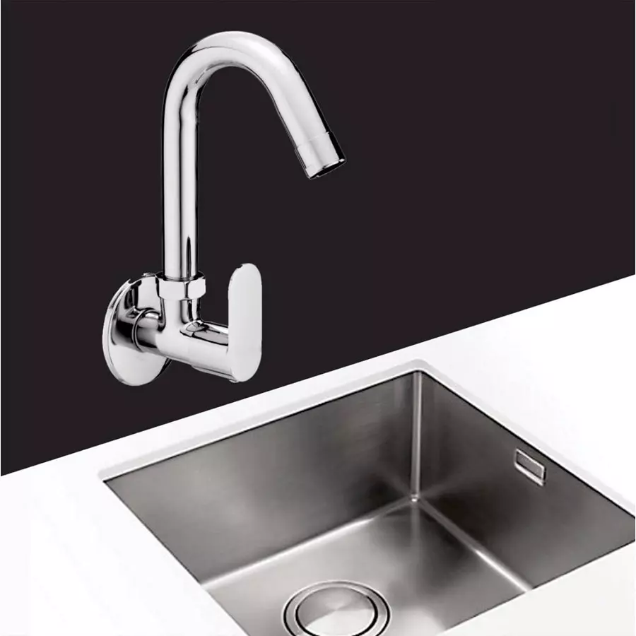Fastgear Sink Tap Brass Chrome Finish Silver, FG1452