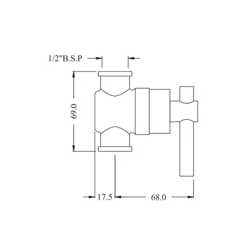 PLUMBER Full Flow Stop Cock Quarter Turn 15 mm also Suitable as Ball-Valve, UF-0415