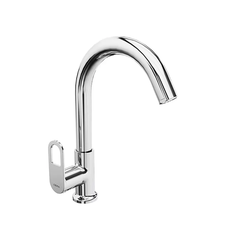 Cera Elante Sink Cock (Table Mounted) With 150 mm (6 inch) Long Swivel Spout, F1022301