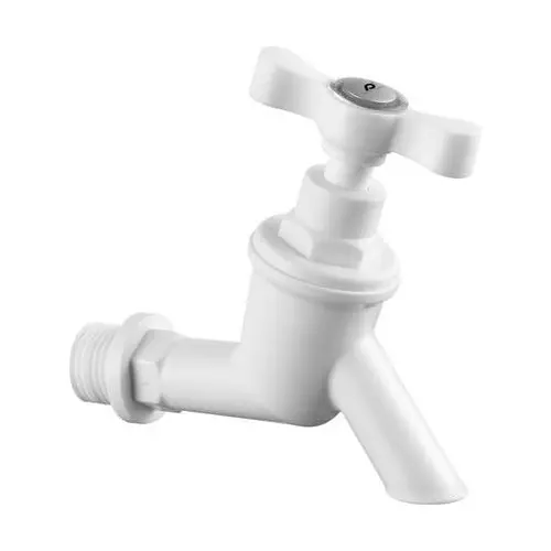 Sparsh Pearl Bib Cock Standard Series PTMT White Glossy Finish, SHN-1040