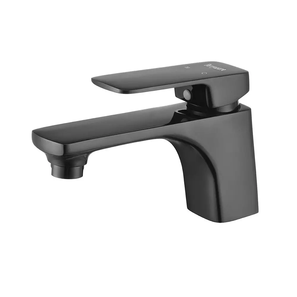 Parryware Single Lever Basin Mixer Quattro Shiny Black Chrome Finish, T2365A5