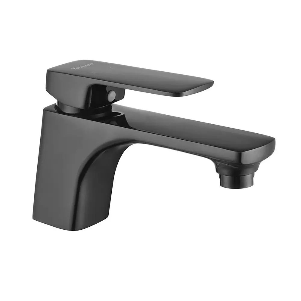 Parryware Single Lever Basin Mixer Quattro Shiny Black Chrome Finish, T2365A5
