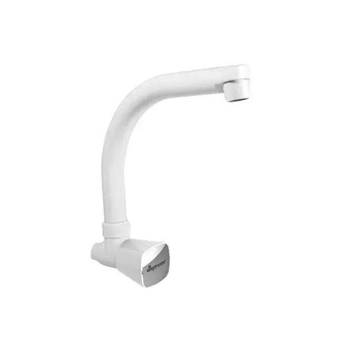 SUPREME Crown Series Wall Sink Tap Full Turn Plastic 15 mm, Milky White