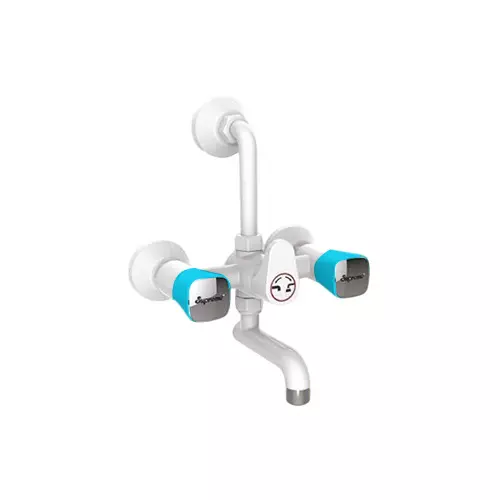 SUPREME Crown Series Wall Mixer Quarter Turn Plastic, Blue