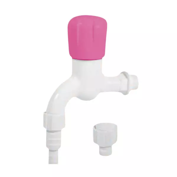SUPREME Elegant Series Washing Machine Tap Quarter Turn Plastic, Pink