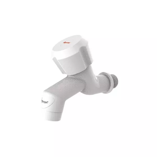 SUPREME Economy Series EVA Bib Tap Quarter Turn Plastic, White