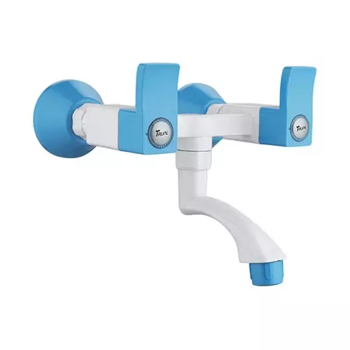 TRIJAL Spark Plus Wall Mixer White, Blue 15 mm Thread & 20 mm Spindle, SRP-115 (Pack of 12)